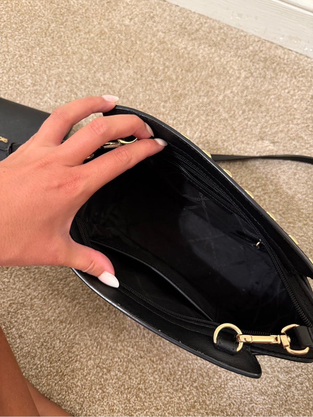 Michael Kors Black Studded Crossbody Bag with Matching Wallet - Picture 5 of 8